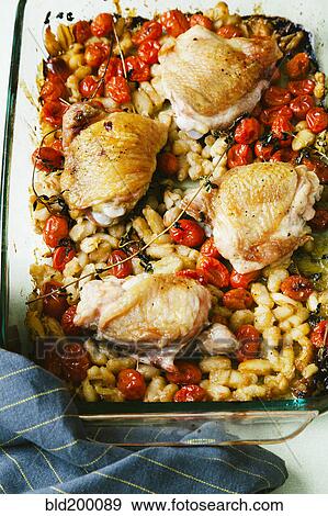 Baked chicken in casserole dish View Large Photo Image Stock Photo - Baked chicken in casserole dish. Fotosearch