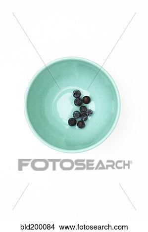 Picture - Blueberries in bowl. Fotosearch