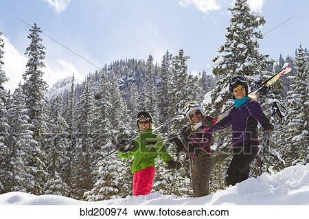 Caucasian women skiing View Large Photo Image Picture - Caucasian women skiing. Fotosearch