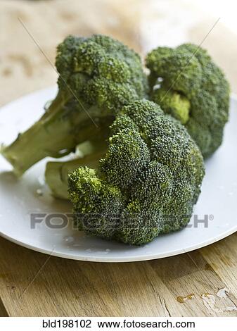 Stock Image - Close up of broccoli florets. Fotosearch