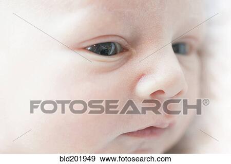 Stock Photo - Close up of Caucasian baby's face. Fotosearch