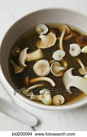 Picture - Close up of mushroom soup. Fotosearch