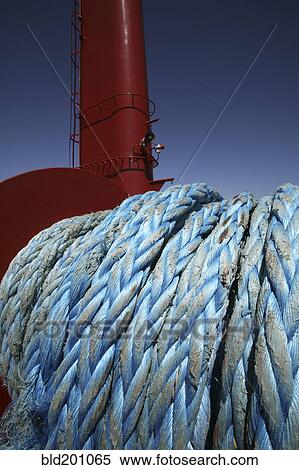 Stock Photography - Close up of rope on ship. Fotosearch