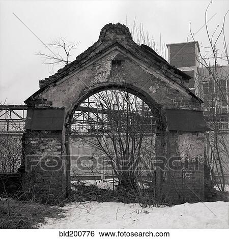 Dilapidated arch in winter View Large Photo Image Stock Photograph - Dilapidated arch in winter. Fotosearch
