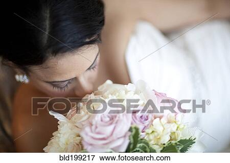 Egyptian bride smelling bouquet View Large Photo Image Stock Photo - Egyptian bride smelling bouquet. Fotosearch