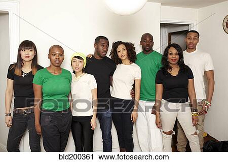 Stock Image - Friends standing together. Fotosearch