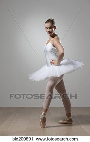 Stock Image - Graceful ballet dancer in tutu. Fotosearch