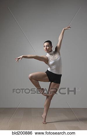 Stock Photograph - Graceful Caucasian ballet dancer. Fotosearch