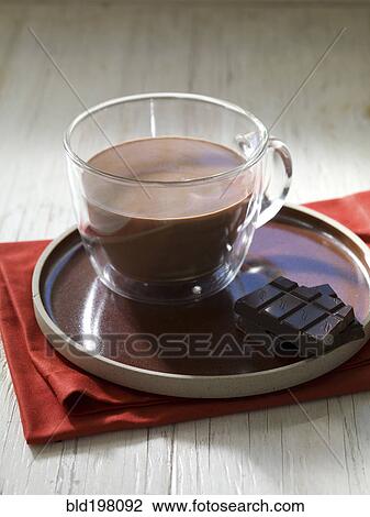 Hot chocolate and chocolate bar on plate View Large Photo Image Stock Image - Hot chocolate and chocolate bar on plate. Fotosearch