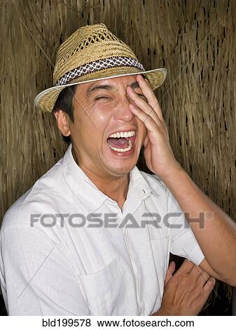 Stock Photo - Laughing Japanese man. Fotosearch