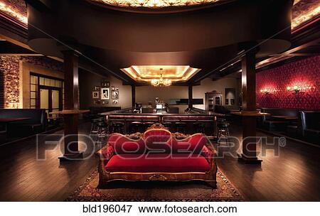 Luxurious sofa in bar View Large Photo Image Stock Photo - Luxurious sofa in bar. Fotosearch