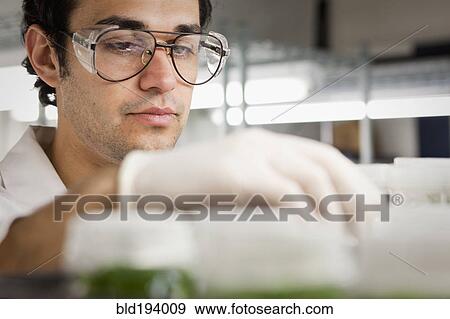 Stock Photo - Middle Eastern scientist working in laboratory. Fotosearch