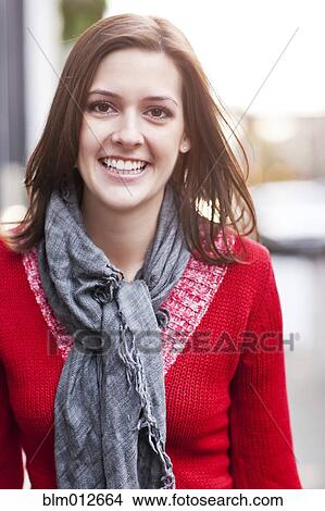 Picture - Mixed race woman shopping. Fotosearch