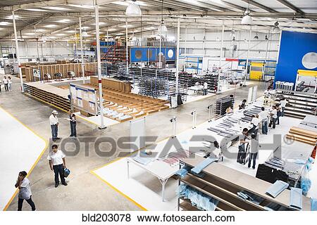 Stock Photo - Overhead view of manufacturing plant. Fotosearch