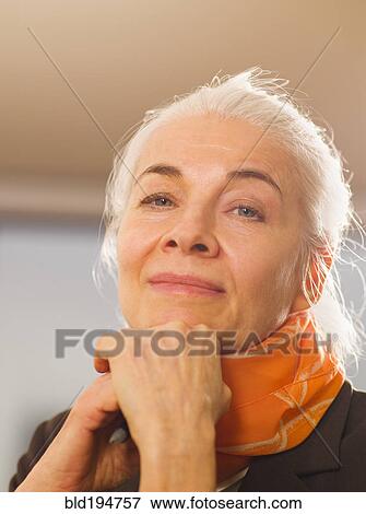 Stock Photo - Pensive Caucasian woman. Fotosearch
