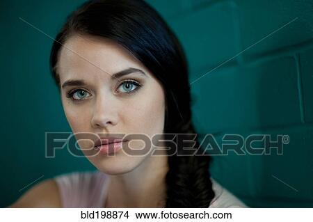 Picture - Portrait of serious woman. Fotosearch