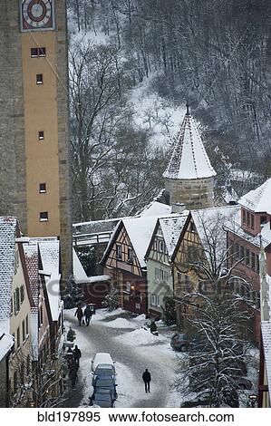 Quaint, snow covered village View Large Photo Image Stock Photography - Quaint, snow covered village. Fotosearch
