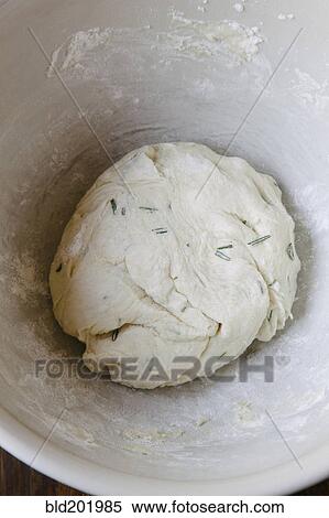 Rosemary bread dough in bowl View Large Photo Image Stock Photography - Rosemary bread dough in bowl. Fotosearch