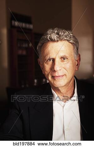 Picture - Senior Caucasian man smiling. Fotosearch