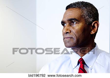 Stock Image - Serious African American businessman. Fotosearch