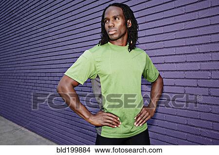 Picture - Serious male athlete. Fotosearch
