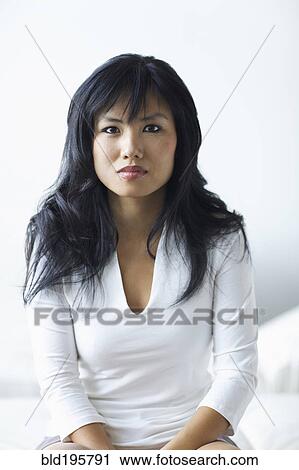 Stock Image - Serious woman. Fotosearch