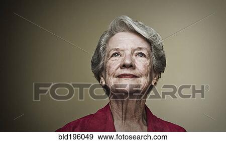 Stock Photo - Smiling, aging Caucasian woman. Fotosearch