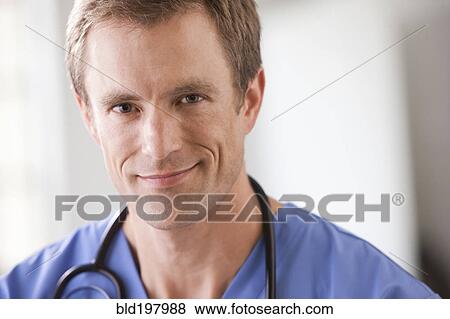 Smiling Caucasian surgeon View Large Photo Image Stock Photo - Smiling Caucasian surgeon. Fotosearch