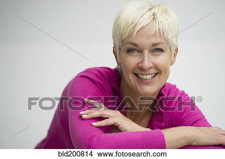 Picture - Smiling Caucasian woman. Fotosearch