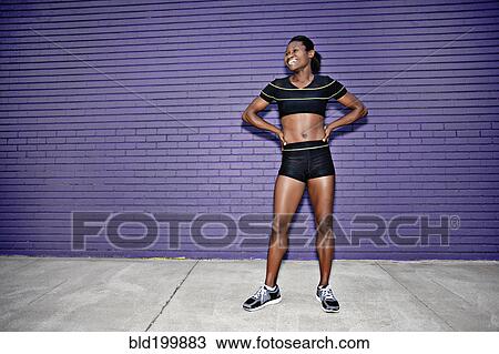 Smiling female athlete View Large Photo Image Stock Image - Smiling female athlete. Fotosearch