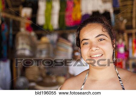 Stock Photography - Smiling Hispanic woman. Fotosearch