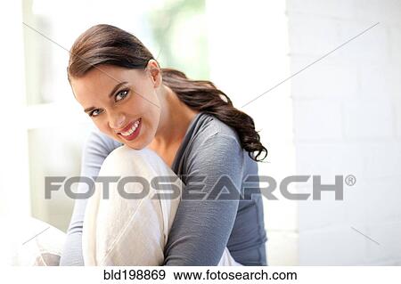 Stock Photo - Smiling woman. Fotosearch