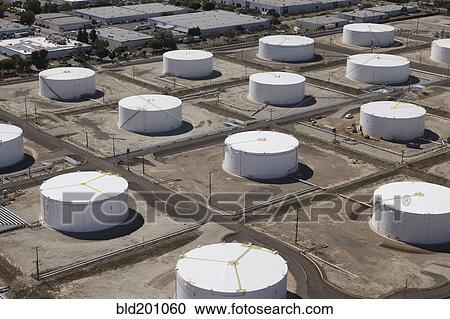 Stock Image - Storage tanks. Fotosearch