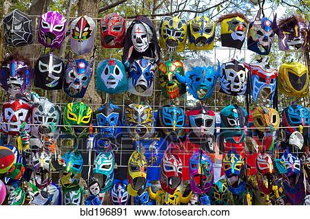 Various colorful wrestling masks View Large Photo Image Stock Image - Various colorful wrestling masks. Fotosearch