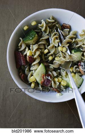 Stock Photograph - Vegetable and pasta salad. Fotosearch