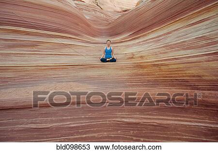 Caucasian woman practicing yoga outdoors View Large Photo Image Stock Image - Caucasian woman practicing yoga outdoors. Fotosearch