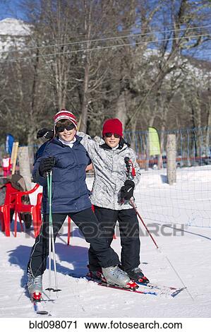 Hispanic boys skiing View Large Photo Image Stock Image - Hispanic boys skiing. Fotosearch