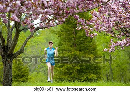 Mixed race runner jogging across grass View Large Photo Image Stock Image - Mixed race runner jogging across grass. Fotosearch