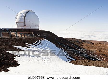 Observatory on snowy hilltop View Large Photo Image Stock Photo - Observatory on snowy hilltop. Fotosearch