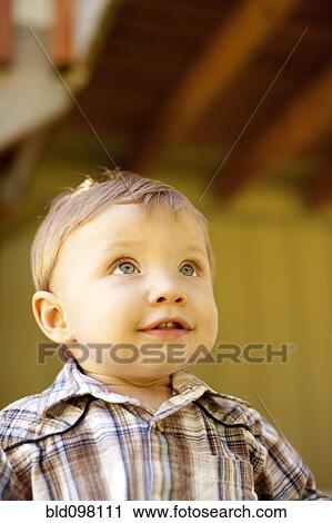 Stock Image - Smiling Caucasian boy. Fotosearch