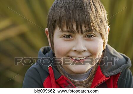 Stock Image - Smiling Chilean boy. Fotosearch