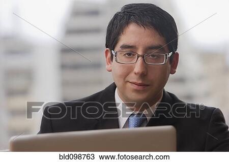 Stock Image - Smiling Chilean businessman. Fotosearch