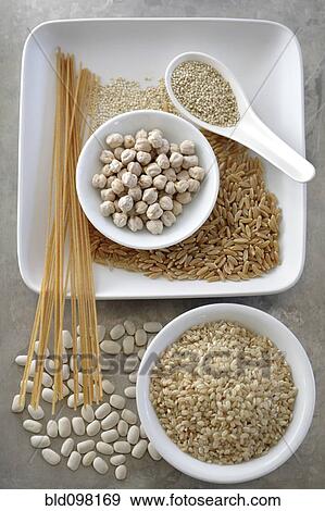 Various grains, pasta and beans View Large Photo Image Stock Photo - Various grains, pasta and beans. Fotosearch