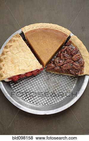 Various slices of fresh, homemade pies View Large Photo Image Stock Photo - Various slices of fresh, homemade pies. Fotosearch