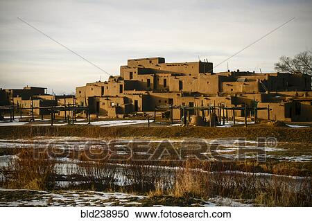 Stock Image - Adobe architecture in village. Fotosearch