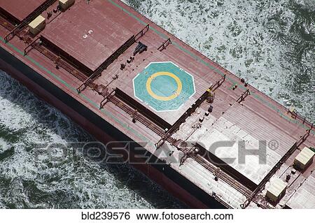 Aerial view of helipad on freighter View Large Photo Image Stock Photograph - Aerial view of helipad on freighter. Fotosearch