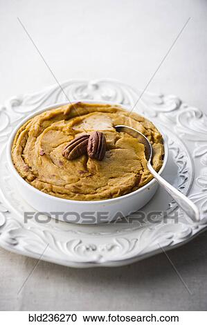 Bowl of sweet potato souffle View Large Photo Image Stock Image - Bowl of sweet potato souffle. Fotosearch