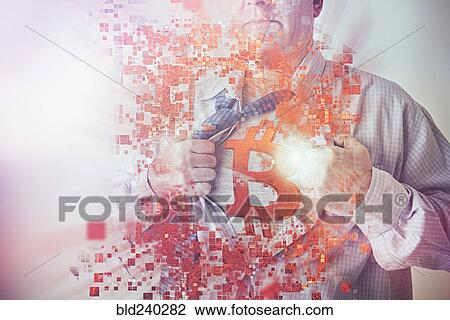 Caucasian businessman opening shirt revealing Bitcoin symbol View Large Photo Image Stock Image - Caucasian businessman opening shirt revealing Bitcoin symbol. Fotosearch