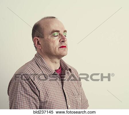 Caucasian man wearing makeup View Large Photo Image Stock Photography - Caucasian man wearing makeup. Fotosearch