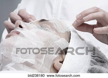 Caucasian woman receiving facial beauty treatment View Large Photo Image Stock Image - Caucasian woman receiving facial beauty treatment. Fotosearch